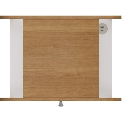 Mesa De Apoio Lateral Com Usb Artely Theo Cinamomo-off White