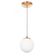 Pendentes Duplo Orby Bolinha New Cobre + Lampada 3000k