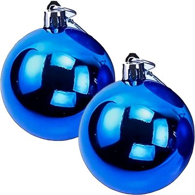 Kit 8 Bolas Azul Lisa Decoração Natalino árvore Natal 60mm