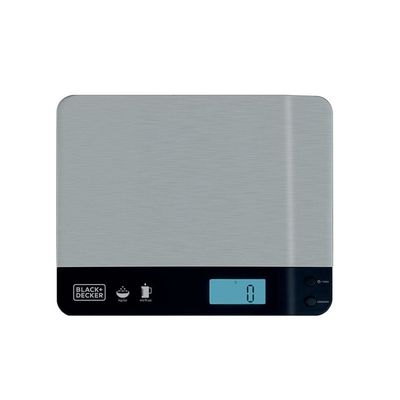 Balança de Cozinha Black Decker BC500 à Pilha com Acabamento em Inox e Capacidade de até 5kg Preto