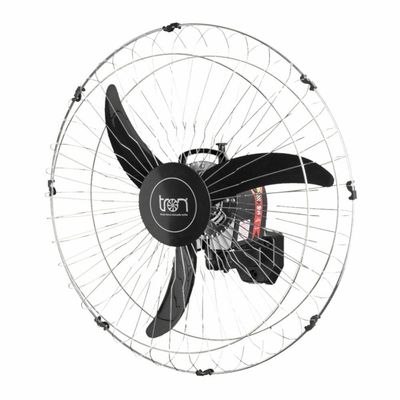 Ventilador De Parede América Preto Bivolt Grade Em Aço Bivolt