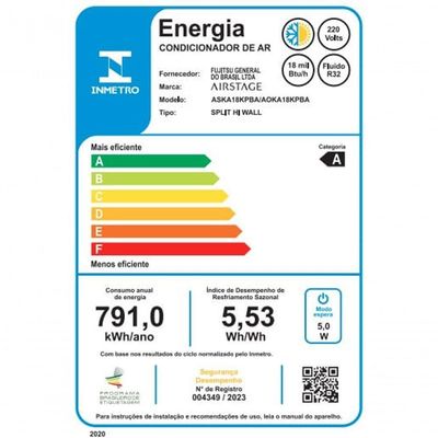 Ar Condicionado Fujitsu Airstage 18.000 BTUs Q/F 220v