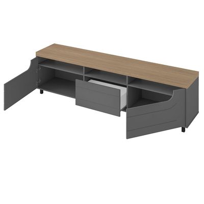 Rack para TV até 85 2 Portas 1 Gaveta Artely Mercury Carvlh / Grafit