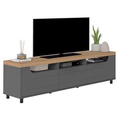 Rack para TV até 85 2 Portas 1 Gaveta Artely Mercury Carvlh / Grafit