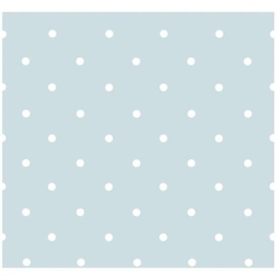 Papel De Parede Treboli Poá Azul 5653 - Rolo 10m X 0,53m