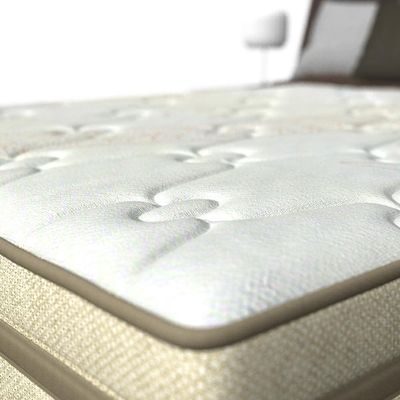 Colchão Queen Size Probel Arezzo com Pillow Euro e Molas Ensacadas Individualmente 26x188x158cm Bege com Branco