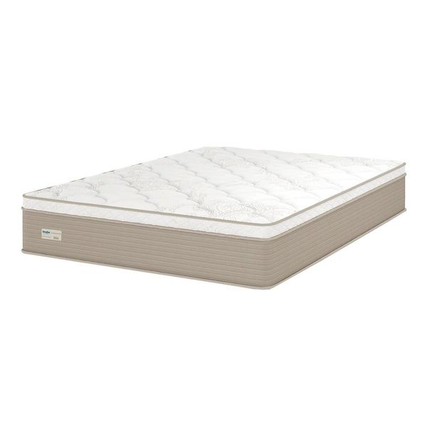 Colchão Casal Umaflex Milão com Euro Pillow e Molas Ensacadas 30x138x188 Bege/Branco Branco com Bege