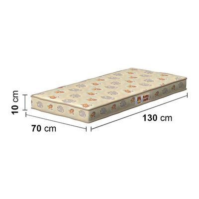 Colchão Infantil Probel Gold Am Animal Baby com Espuma D18 10x70x130cm Amarelo Amarelo