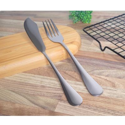 Garfo e Faca Talheres para Peixe Aço Inox Prata 6pares