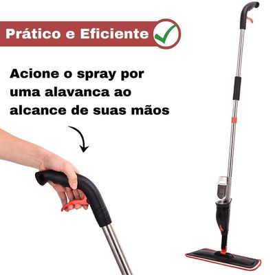 Mop Spray Giratório Limpeza Vassoura Flash Mágico Rodo Esfregão Flat Refil Lavável Borrifa Limpa E Seca Powermaid