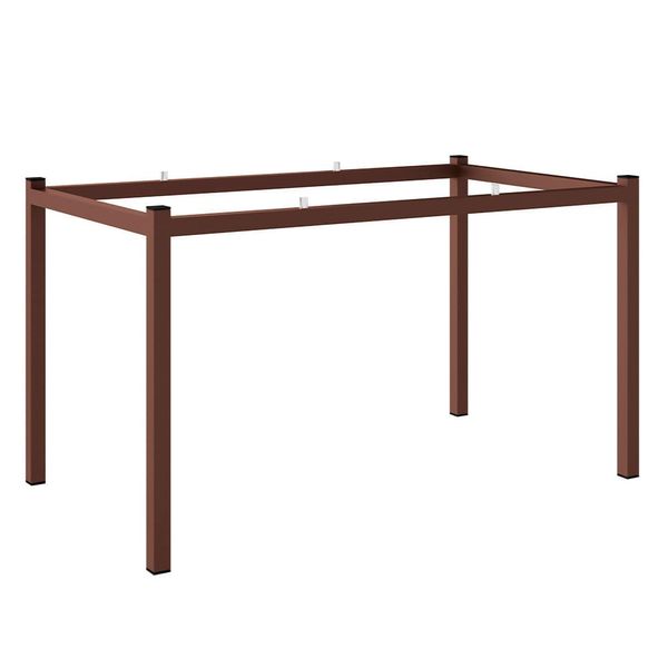 Base de Mesa Retangular Fabone Alexa para Tampo de Vidro com 140X80 cm Cobre