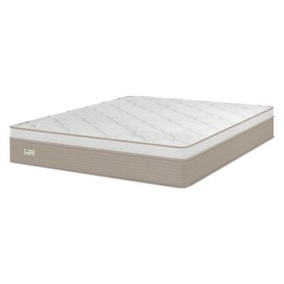 Colchão Queen Size Umaflex Milão com Euro Pillow e Molas Ensacadas 30x158x198 Bege/Branco Bege com Branco