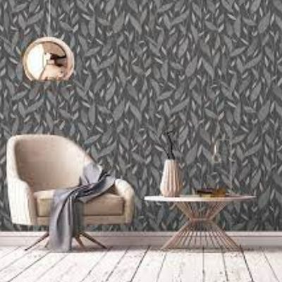 Papel de Parede Lille Folhagem Cinza 56719
