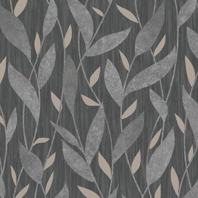 Papel de Parede Lille Folhagem Cinza 56719