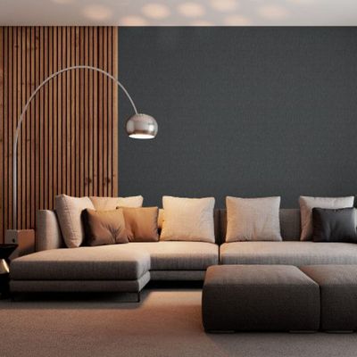 Papel de Parede Bobinex Essencial Palha Sintética Cinza 4351