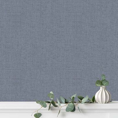 Papel de Parede Lille Aspecto Têxtil Azul 55101