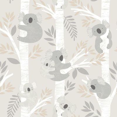 Papel De Parede Coalas - G78385 Greige E Gliter Tiny Tots 2 - G78385