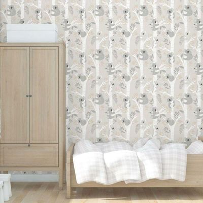 Papel De Parede Coalas - G78385 Greige E Gliter Tiny Tots 2 - G78385