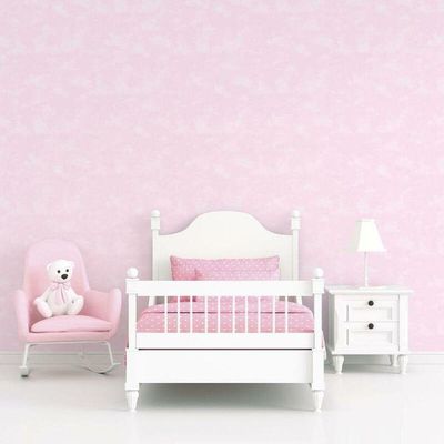Papel De Parede Com Textura De Bebê - G78354 Rosa E Gliter Tiny Tots 2 - G78354