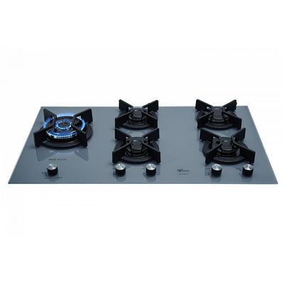 Fogão Cooktop Fischer 5Q TC Infinity Duo Blaze Gás Mesa Vidro Eiger Bivolt