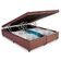 Cama Box Baú Casal Bipartido Sintético Serene Marrom 138x188x44