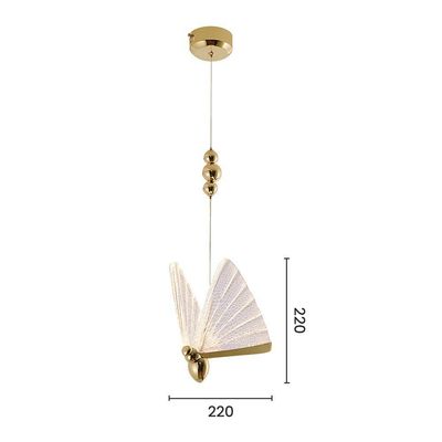 Lustre Pendente Sindora Qd05101 Dourado Led Bivolt
