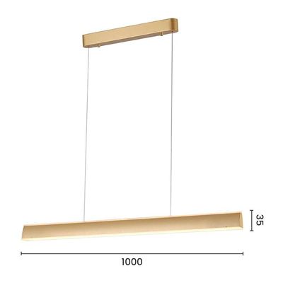 Lustre Pendente Sindora Dcd03015 Dourado Led Bivolt