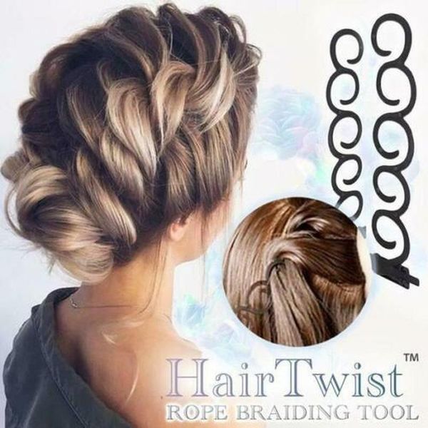 Ferramentas de Estilo de Cabelo - Acessórios para Trança e Coque marrom