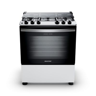 Fogão Brastemp 5 Bocas Mesa Inox BFS5NDB Branco Bivolt