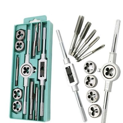 Jogo Tarracha Cossinete Macho Femea Kit 12 Peças Pente Abre Rosca Aco Madeira Aluminio Profissional