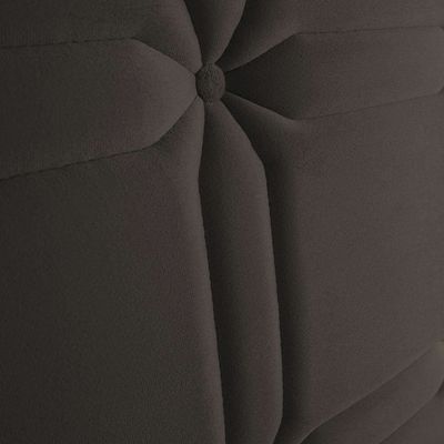 Cabeceira para Cama de Casal Hellen Zeus com Revestimento Platinum - 140cm de largura Marrom