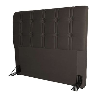 Cabeceira para Cama de Casal Hellen Zeus com Revestimento Platinum - 140cm de largura Marrom