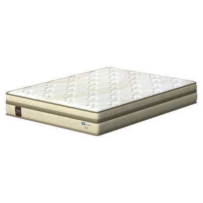 Colchão de Casal Probel Arezzo com Pillow Euro e Molas Ensacadas Individualmente 26x188x138cm Bege com Branco