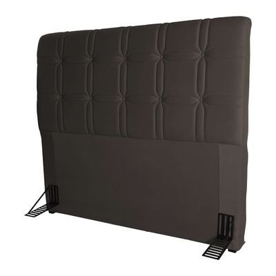 Cabeceira para Cama de Casal Hellen Zeus com Revestimento Platinum - 140cm de largura Marrom