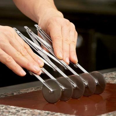 Carretilha Expansível 5 Lâminas Inox Massari Ghidini Inox