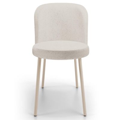 Kit 3 Cadeiras Sala De Jantar Estofada Gavi Arena L02 Linho Cru Lyam Decor