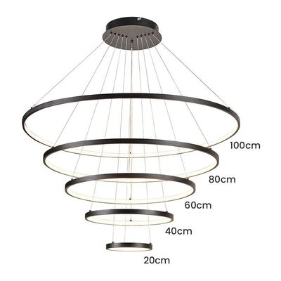 Lustre Pendente Sindora Qd05454 Preto Led Bivolt