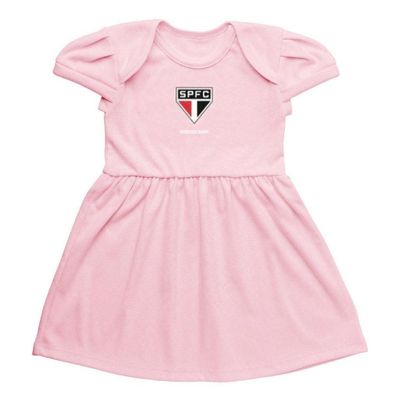 Vestido Infantil São Paulo Rosa Torcida Baby Tam 8 / Rosa