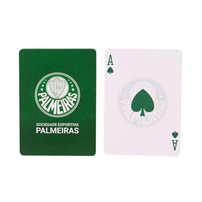Jogo Com 2 Baralhos Palmeiras Plástico Oficial
