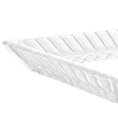 Travessa Retangular Queen Wolff em Cristal 3x17x34 cm (AxLxP) Branco
