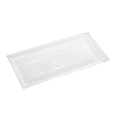 Travessa Retangular Queen Wolff em Cristal 3x17x34 cm (AxLxP) Branco