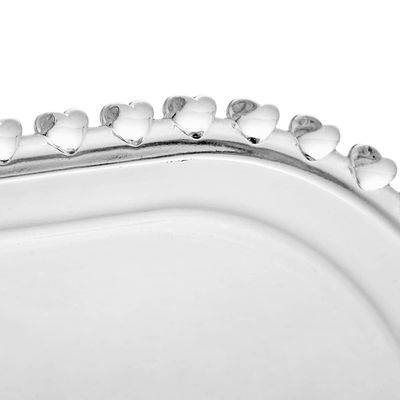 Travessa Oval de Cristal Lyor Coração 2,5x13x25 cm (AxLxP) Transparente