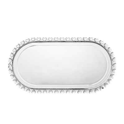 Travessa Oval de Cristal Lyor Coração 2,5x13x25 cm (AxLxP) Transparente