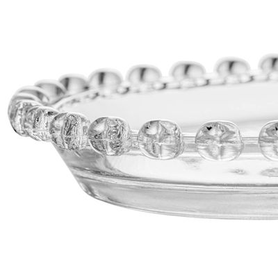 Travessa Oval de Cristal Lyor Coração 2,5x13x25 cm (AxLxP) Transparente