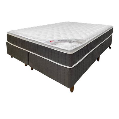 Base para Cama Box Queen New Tecnopedic Bipartido 158x198 Castor Cinza