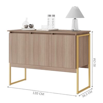 Buffet Aparador De Sala Jantar Com Pés Dourado Montana Dourado
