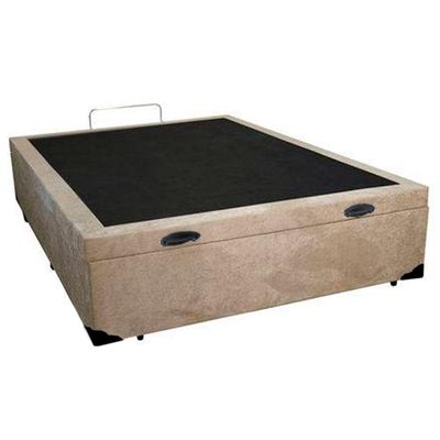 Cama Box Baú Casal Suede Serene Bege 138x188x44