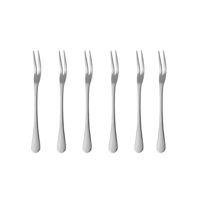 Garfo para Petiscos Frutas Sobremesa Garfinho Aço Inox 6un