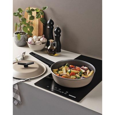 Frigideira Funda Tramontina Spezia Induction Alumínio Antiaderente Starflon Excellent Areia 24 Cm Tramontina