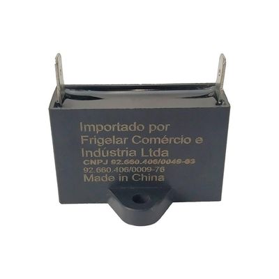 Capacitor Permanente Caixa Preto 4 Uf 450v Quadrado